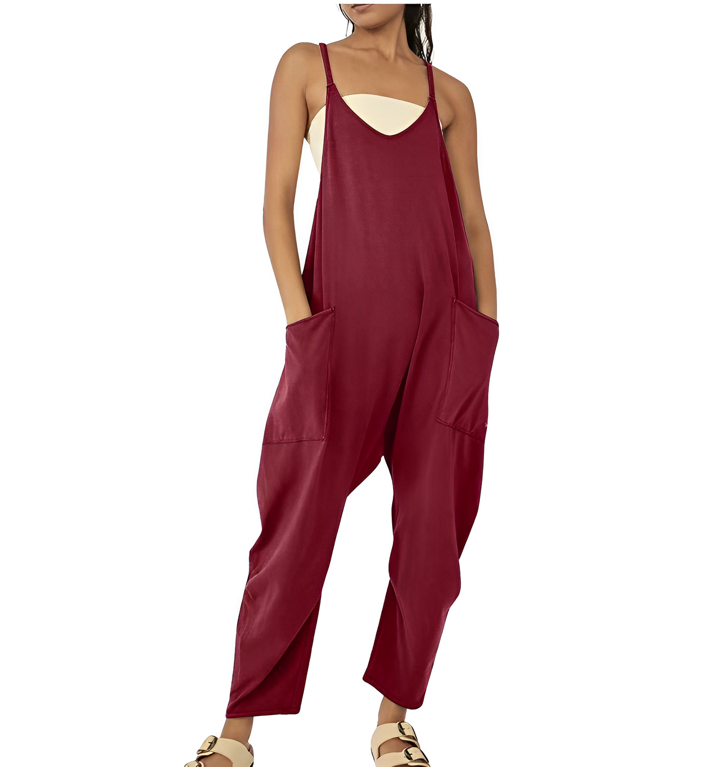 Wide Leg Jumpsuit for Women – Chic Romper with Comfortable Fit