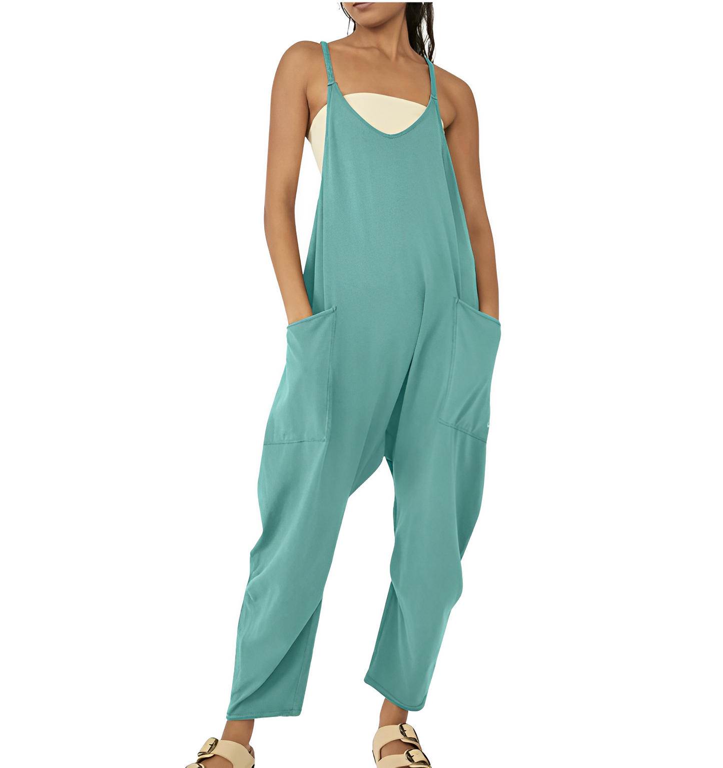 Wide Leg Jumpsuit for Women – Chic Romper with Comfortable Fit