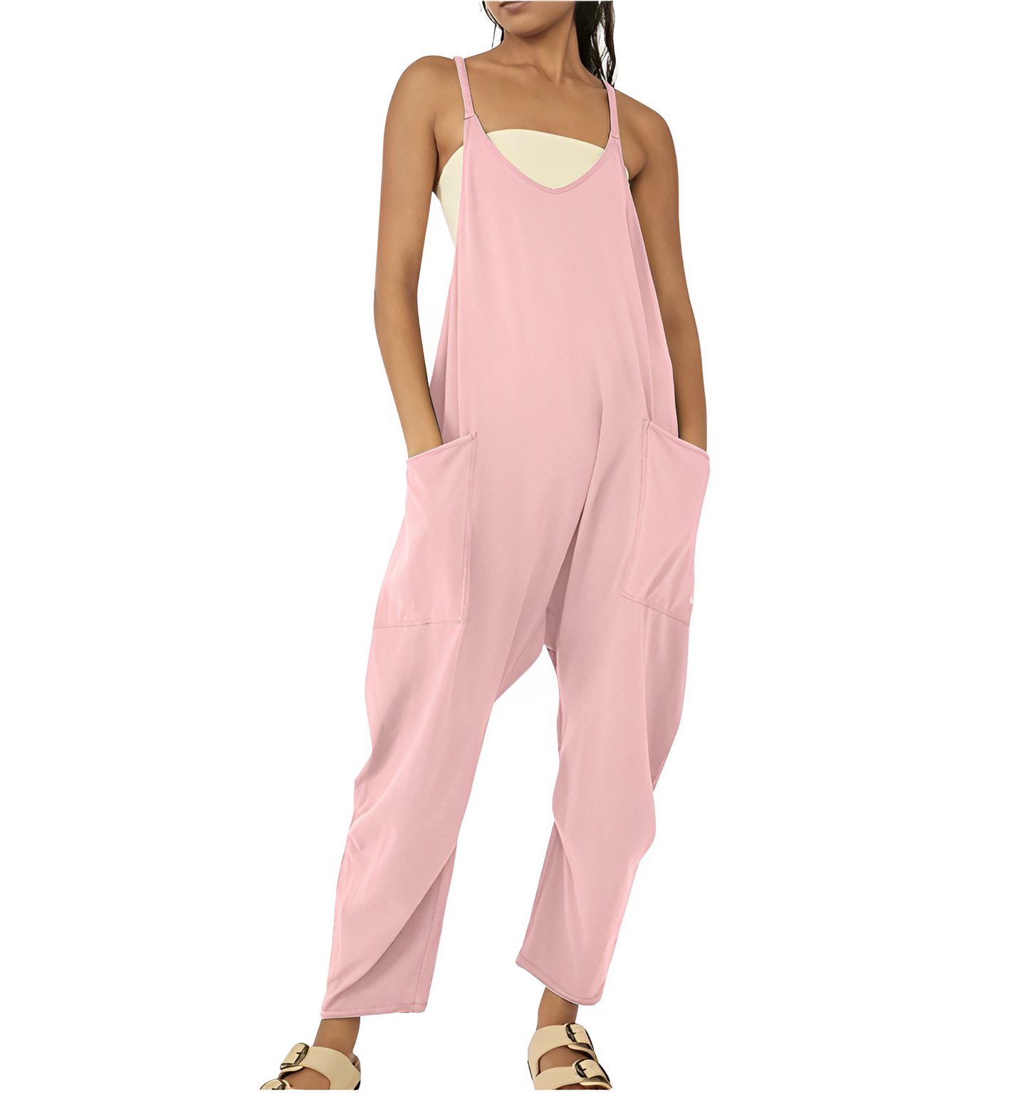 Wide Leg Jumpsuit for Women – Chic Romper with Comfortable Fit