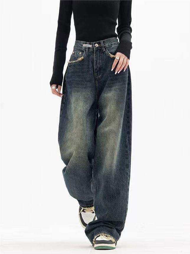 Baggy Jeans Women – Vintage High-Waisted Denim Trousers