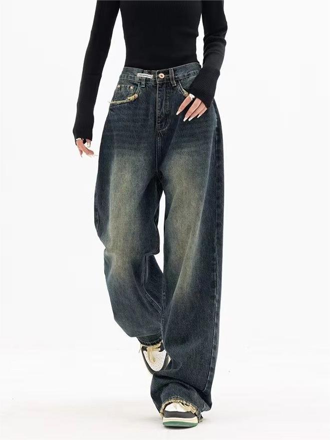 Baggy Jeans Women – Vintage High-Waisted Denim Trousers