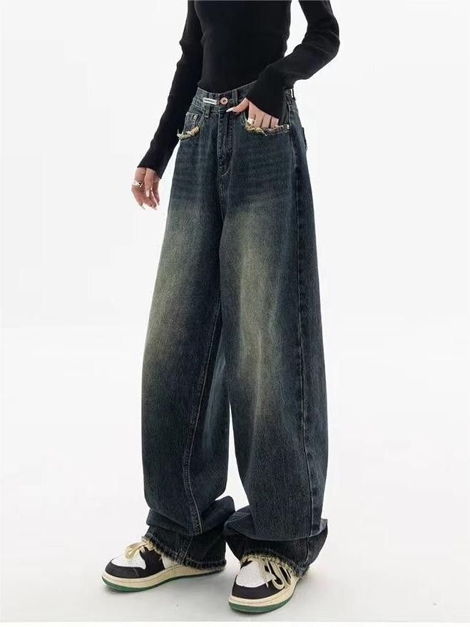 Baggy Jeans Women – Vintage High-Waisted Denim Trousers