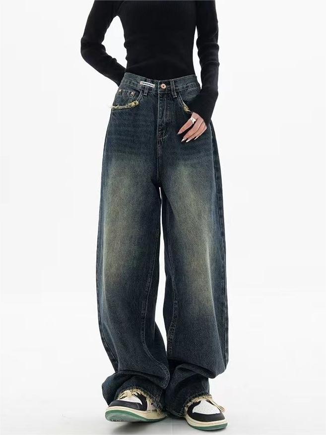 Baggy Jeans Women – Vintage High-Waisted Denim Trousers