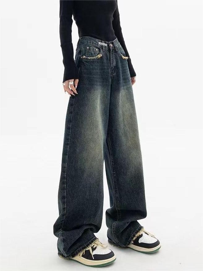 Baggy Jeans Women – Vintage High-Waisted Denim Trousers