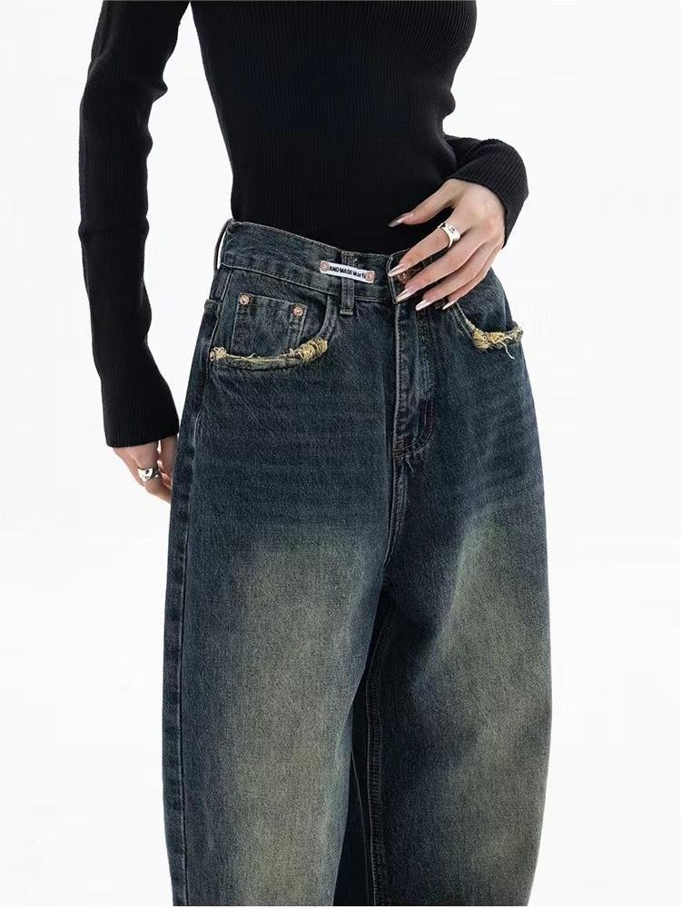 Baggy Jeans Women – Vintage High-Waisted Denim Trousers