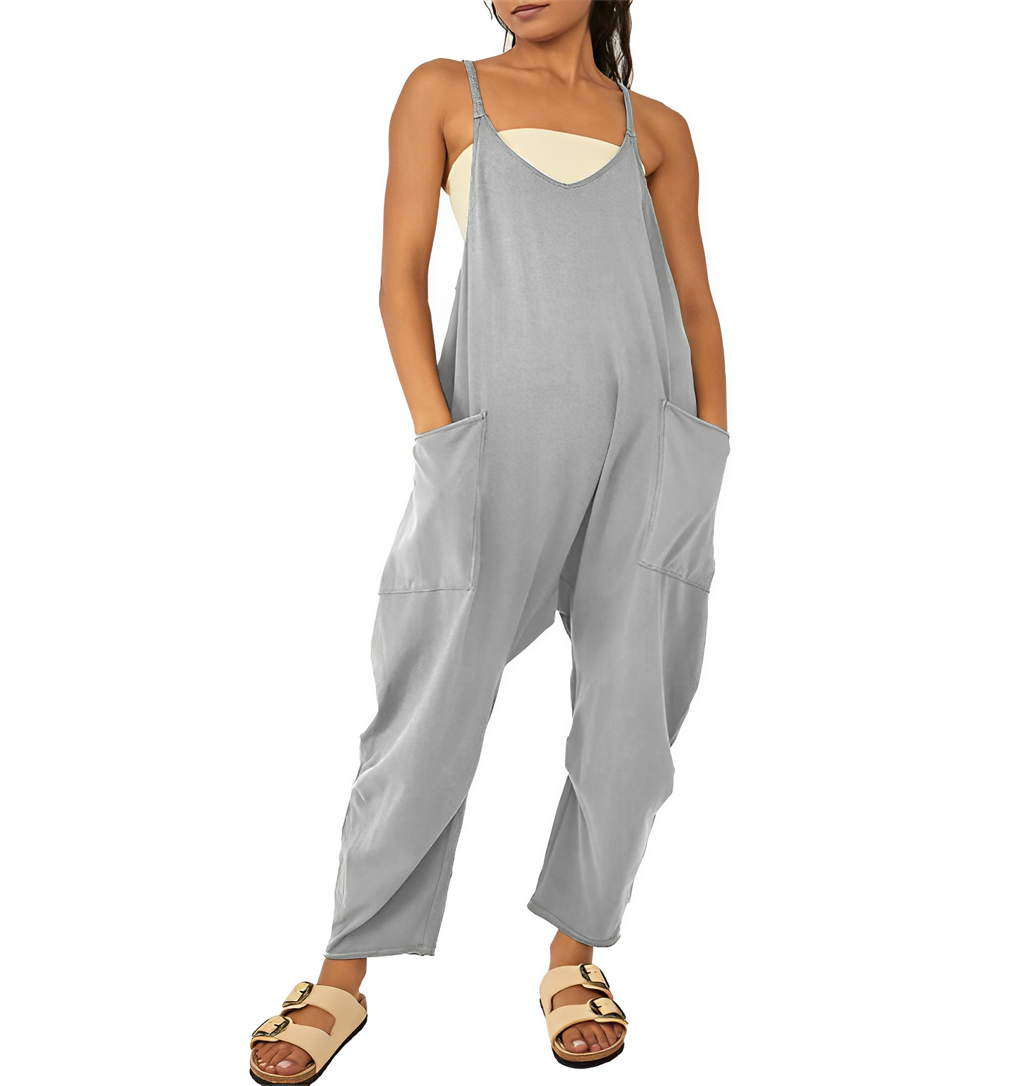 Wide Leg Jumpsuit for Women – Chic Romper with Comfortable Fit