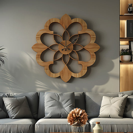 Vintage Wood Wall Clock – Rustic Home Decor & Office Style Timepiece