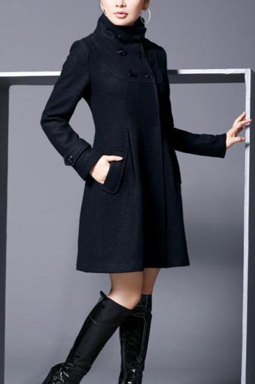 Women's Coat – Stylish Warm Winter Outerwear with Pockets