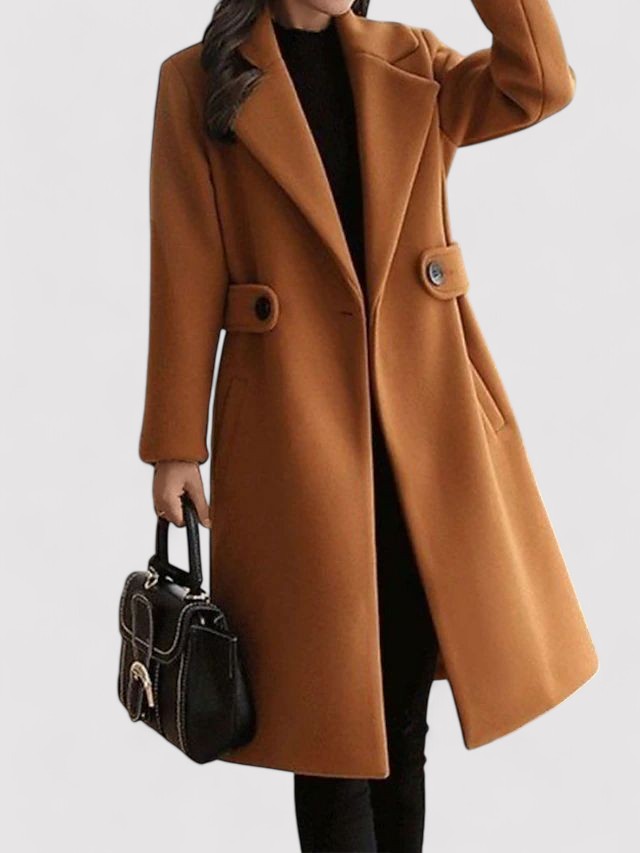 Wool Winter Coat Women – Stylish Warm Outerwear with Narrow Belt