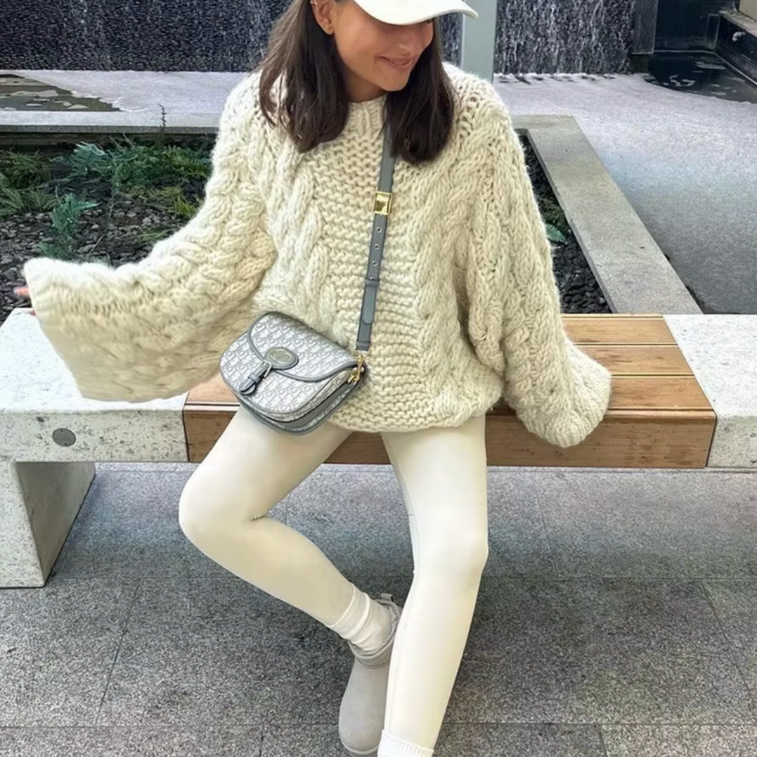 Cozy Oversized Sweater Women – Soft Knit Pullover for Fall