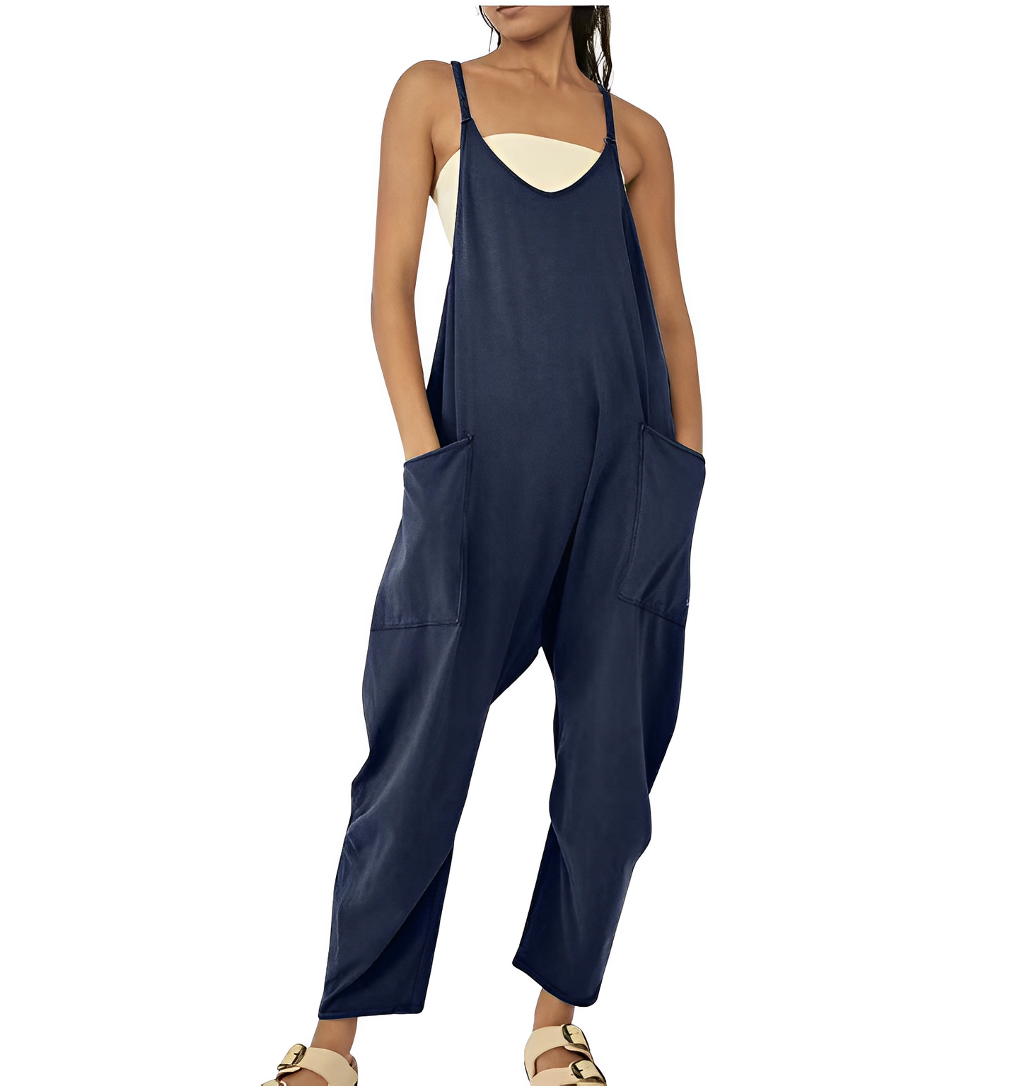 Wide Leg Jumpsuit for Women – Chic Romper with Comfortable Fit