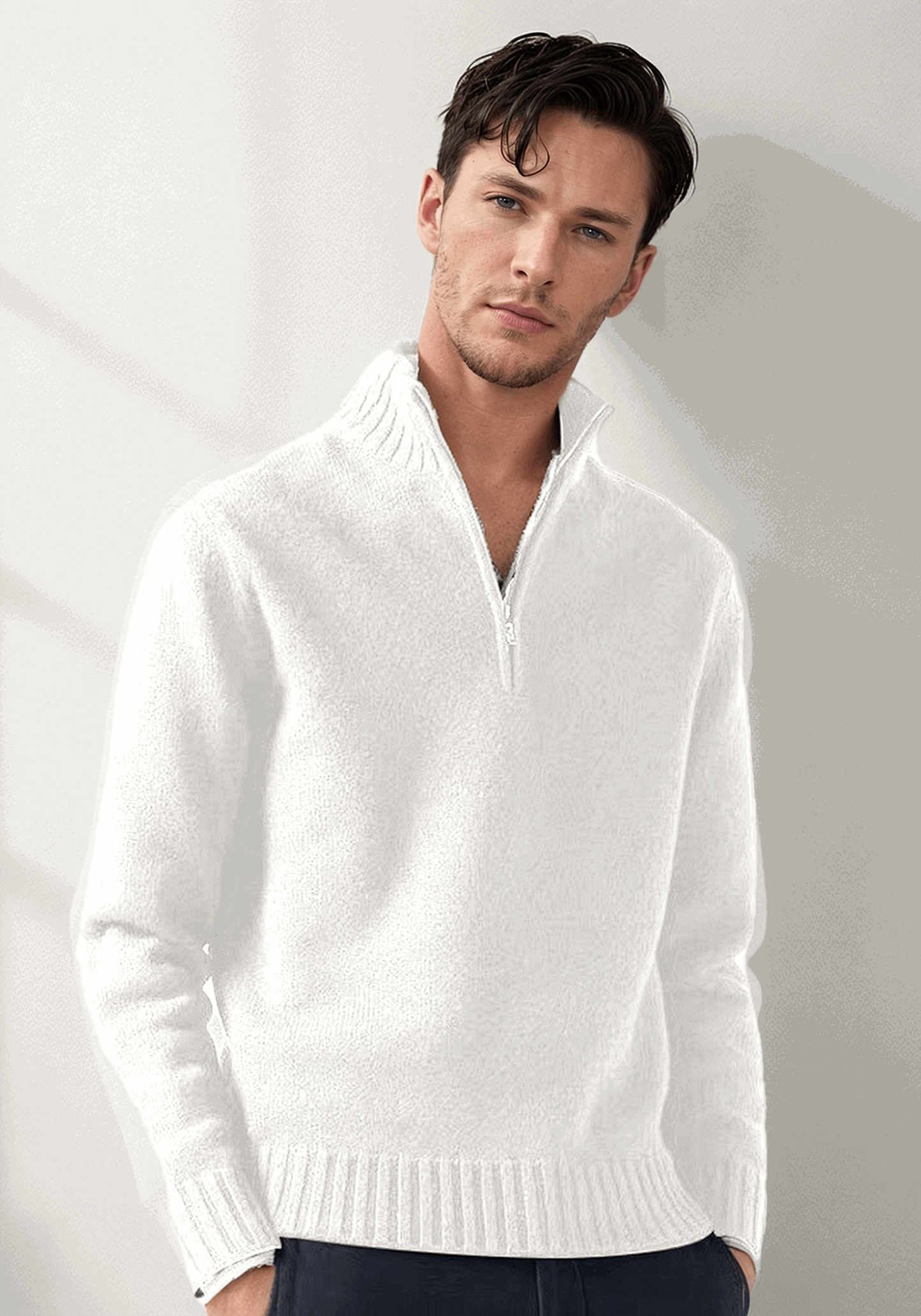 Half Zip Pullover Men – Stylish Lightweight Sweater for Casual Wear