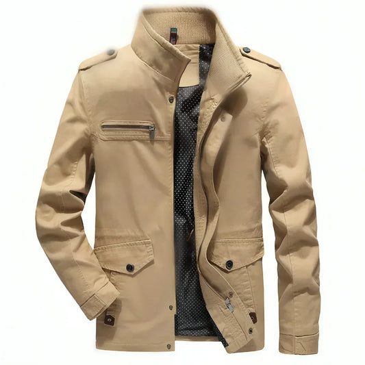 Men's Military Jacket – Stylish Stand-Up Collar Outerwear