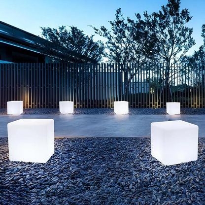 Cubic LED Garden Light – Remote Control Outdoor Lighting for Elegant Decor