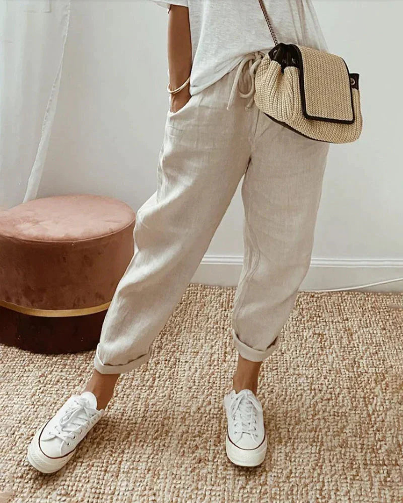 Linen Pants for Women – Casual Stylish Lightweight Trousers