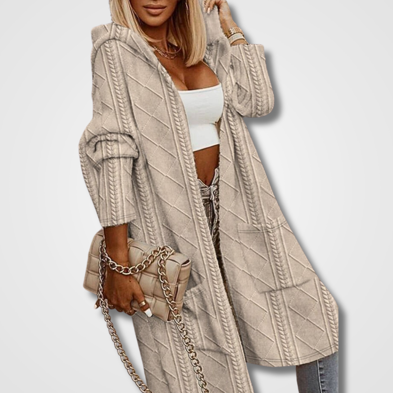 Long Cardigan Vest with Hood – Women's Cozy Layered Outerwear