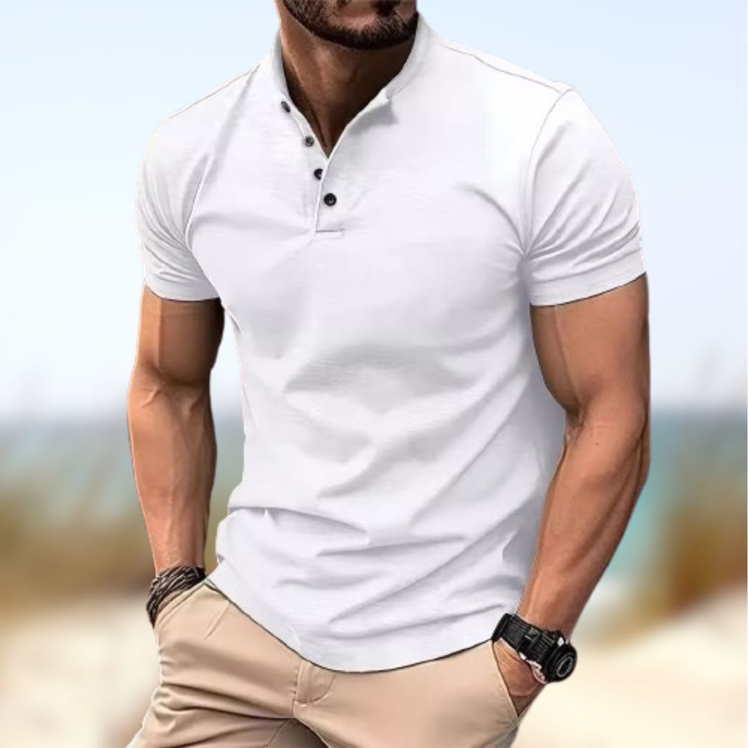 Men's Casual Polo Shirt – Stylish Short Sleeve Cotton Top