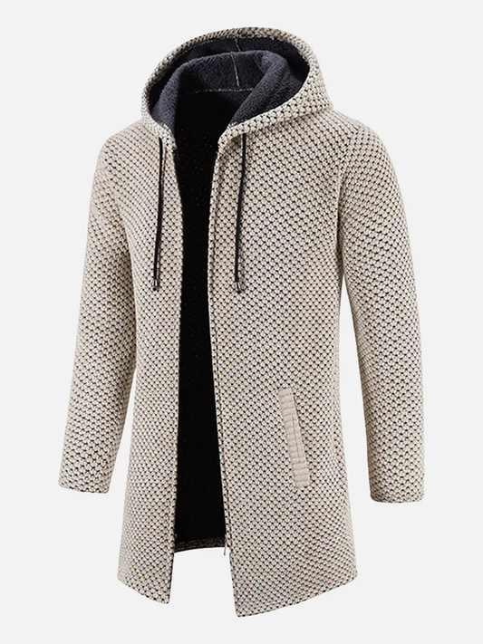 Long Jacket with Fleece Lining – Warm Winter Coat for Men