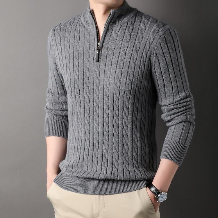 Half-Zip Sweater Men – Stylish Pullover for Modern Casual Wear