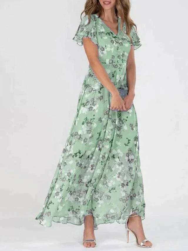 Colorful Dress for Women – Elegant Floral Print Summer Outfit