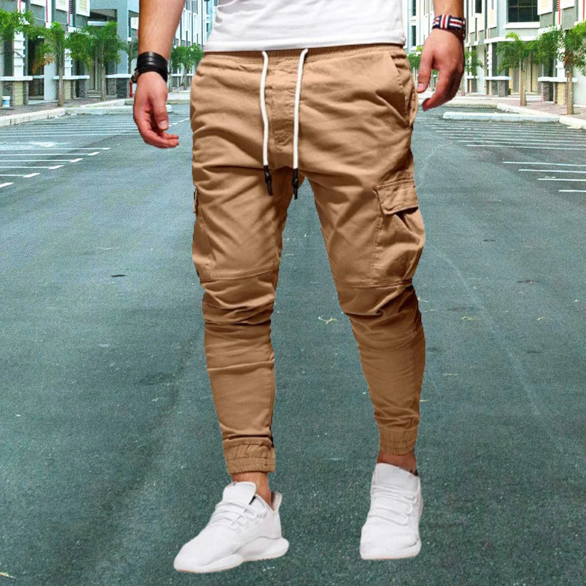 Men's Casual Pants – Comfortable Pants with Patch Pockets for Everyday Wear