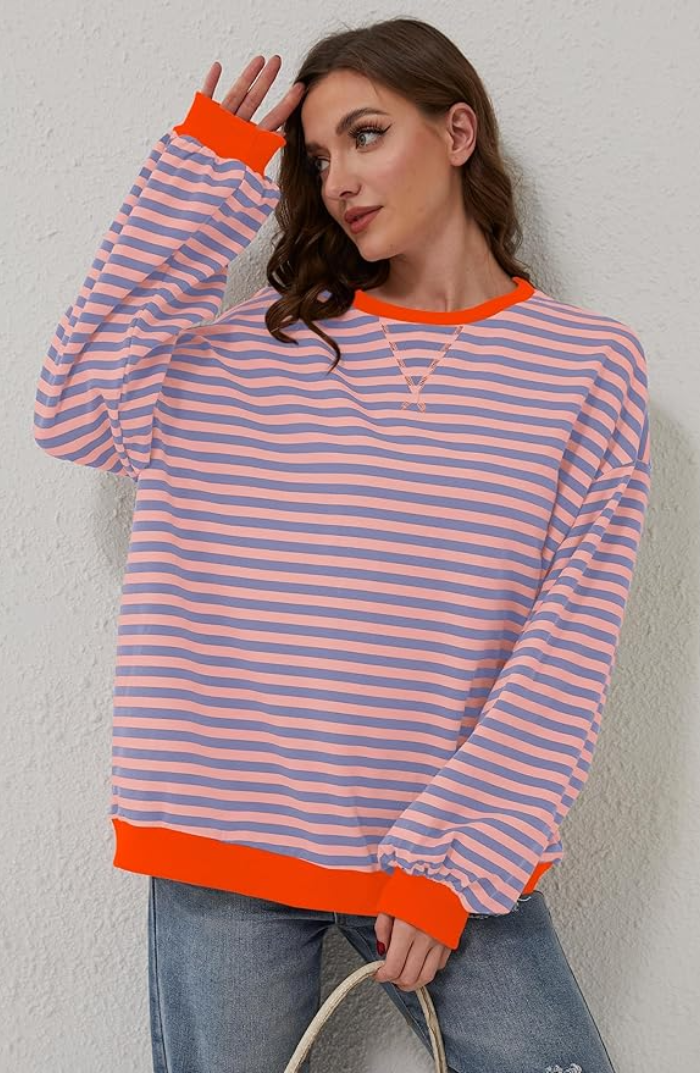 Striped Sweater Women – Cozy Knit Pullover for Casual Wear