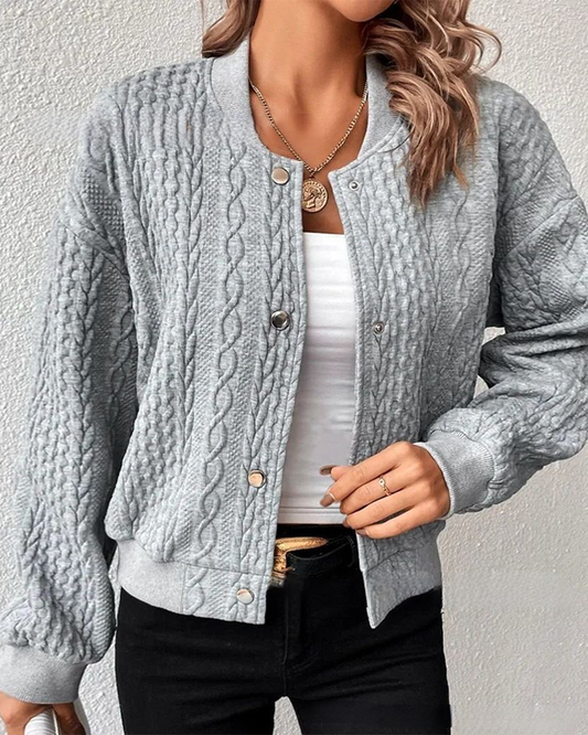 Women's Cardigan – Stylish Button Placket Knit Sweater