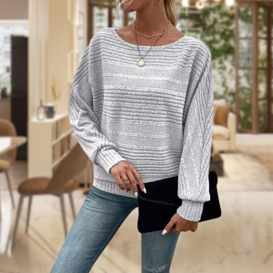 Women's Structured Sweater – Cozy Knit Pullover for Casual Wear