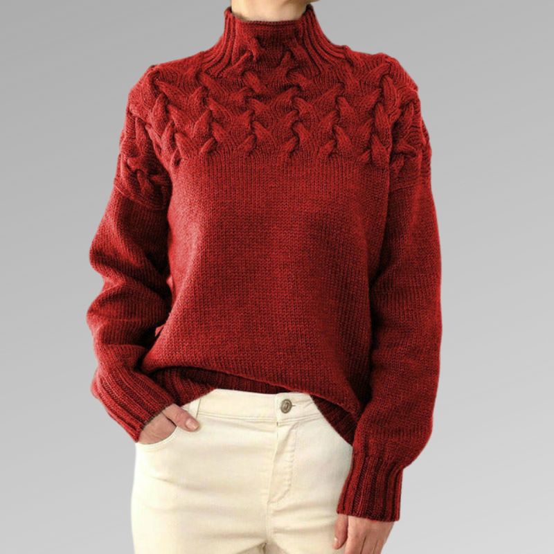 Turtleneck Sweater Women – Elegant Warm Knit Pullover for Winter