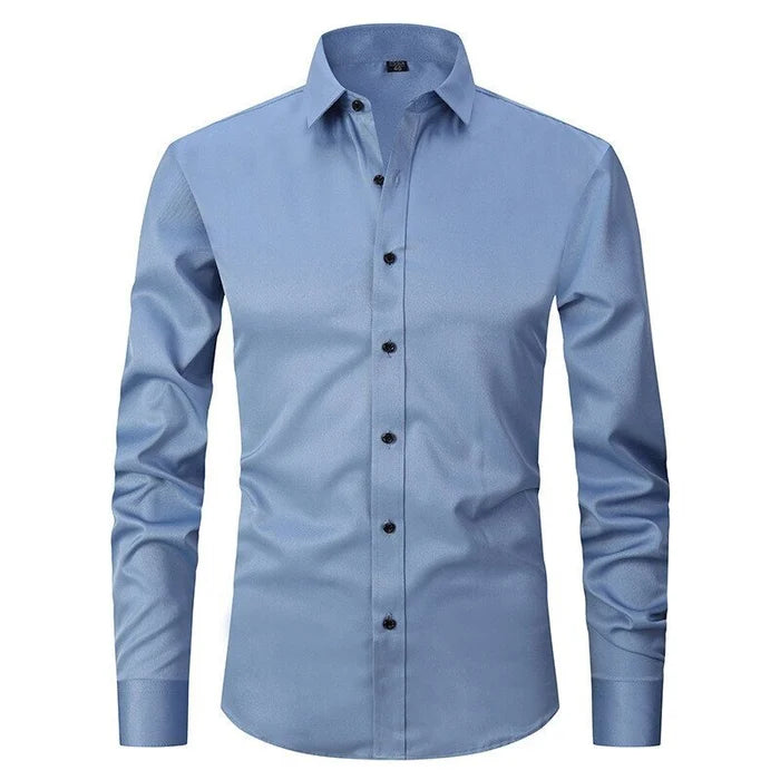 Men's Stretch Dress Shirt – Slim Fit, Comfortable Fabric for Business & Casual Wear