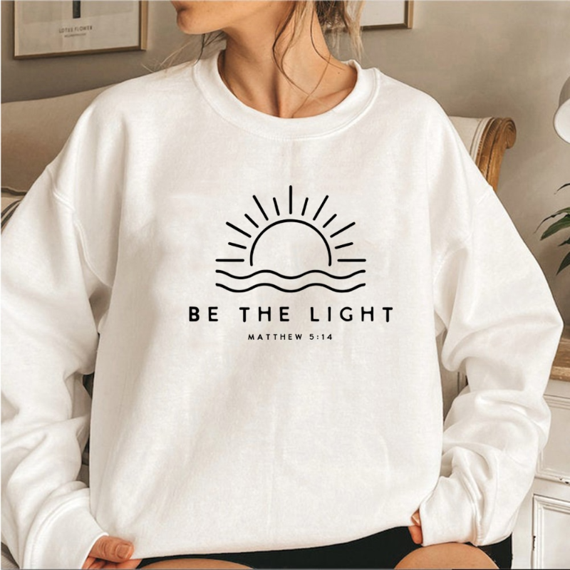 Stylish Sweater Women – Cozy Knit Pullover 'Be The Light' for Casual Wear