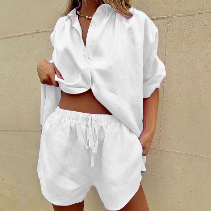 Summer Two-Piece Set Women – Stylish Crop Top & Shorts Outfit