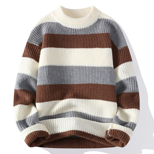 Striped Knit Sweater Women – Cozy Lightweight Pullover for Casual Wear