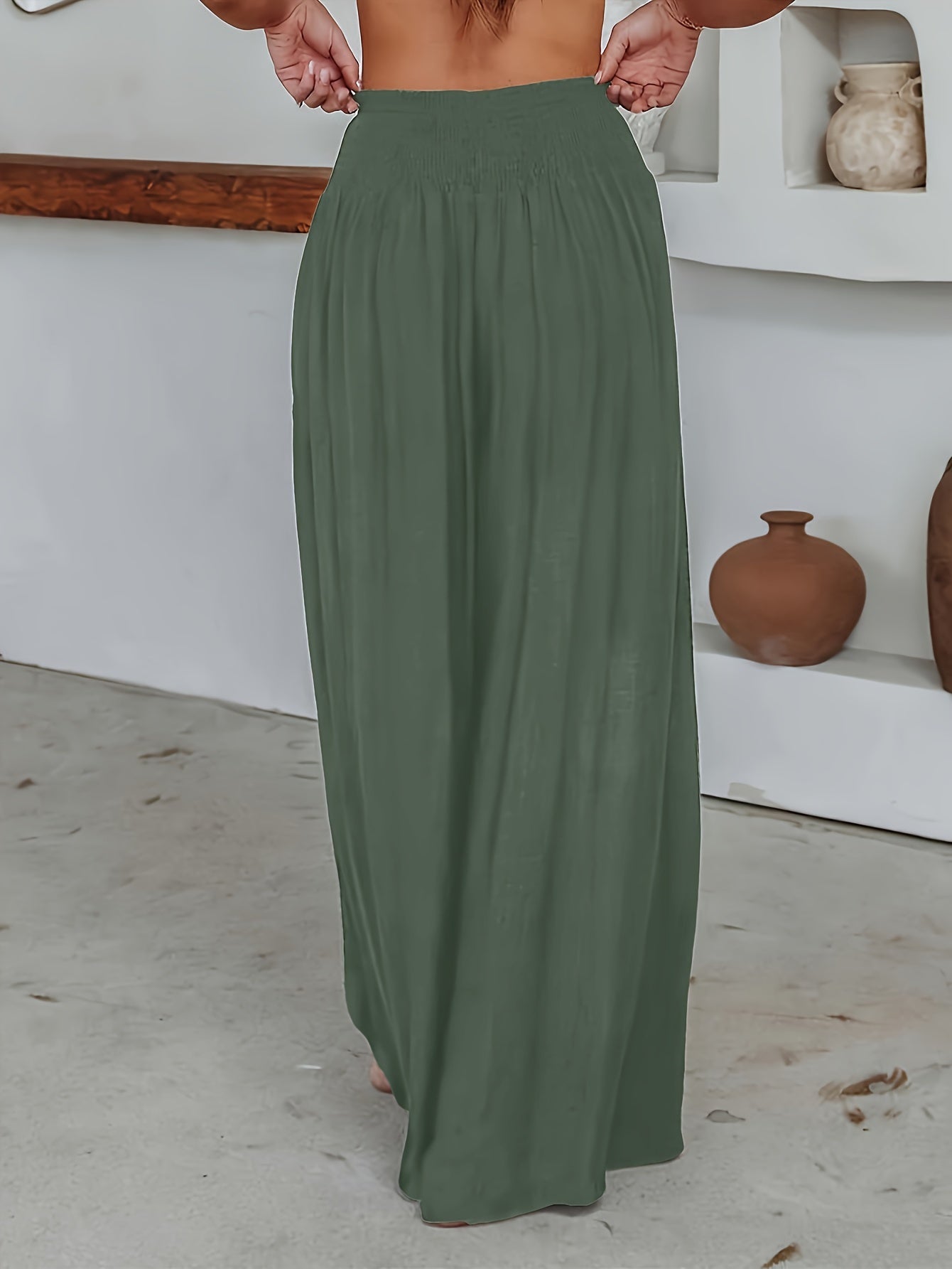 Wide Leg Pants for Women – Chic High-Waisted Trousers in Soft Fabric