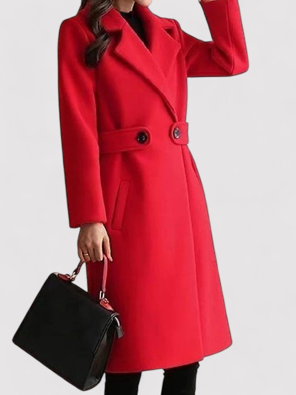 Wool Winter Coat Women – Stylish Warm Outerwear with Narrow Belt