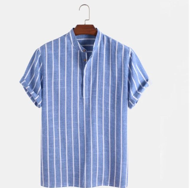 Men's Casual Shirt – Lightweight Cotton Short Sleeve Top