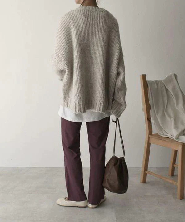 Elegant Sweater with Oversized Pockets – Cozy Knitwear for Women