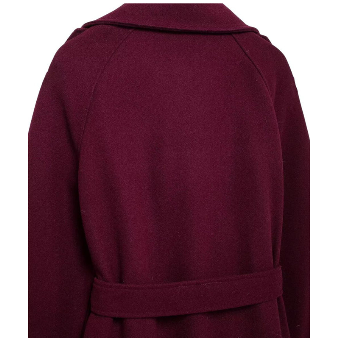 Elegant Burgundy Coat – Stylish Women's Outerwear for Fall and Winter