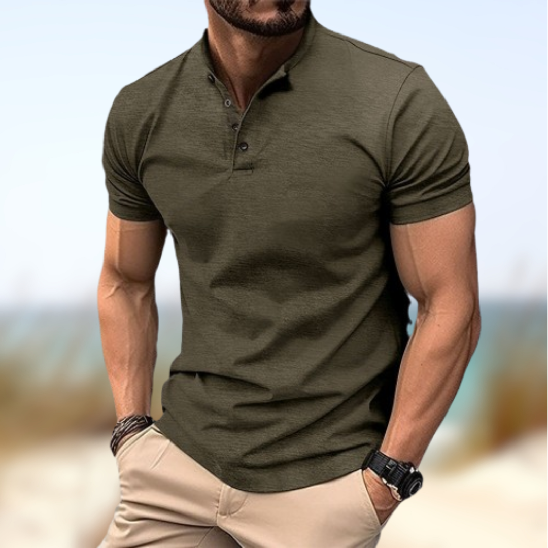 Men's Casual Polo Shirt – Stylish Short Sleeve Cotton Top