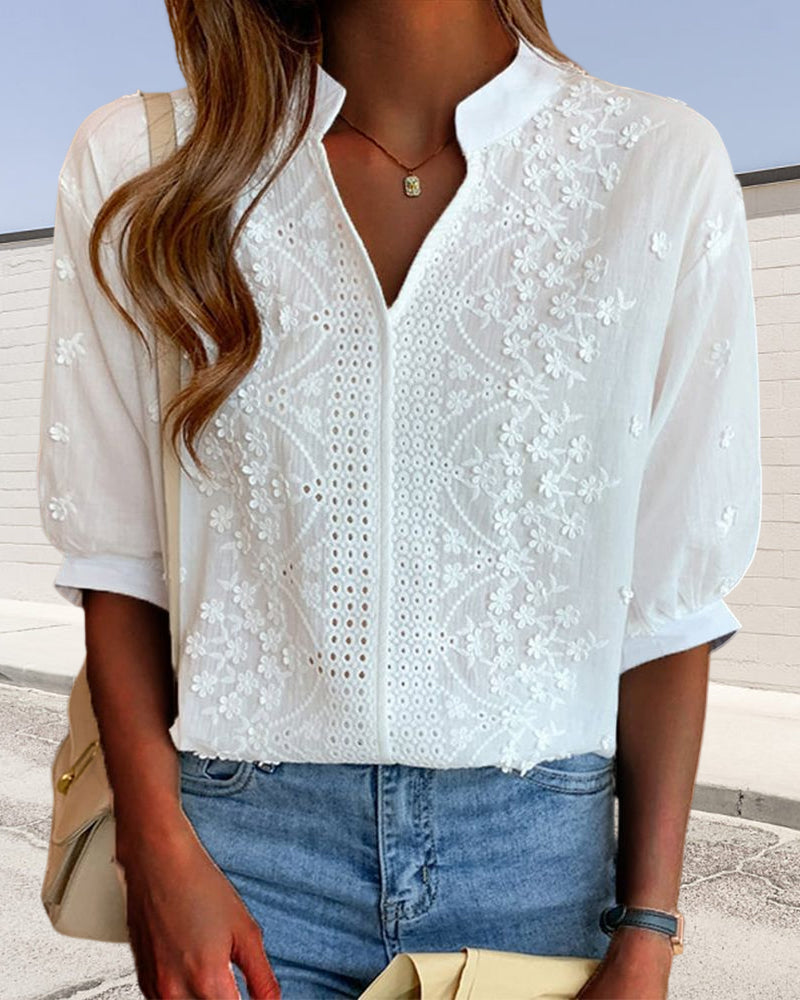 V-Neck Blouse Women – Stylish Flare Top for Casual Wear