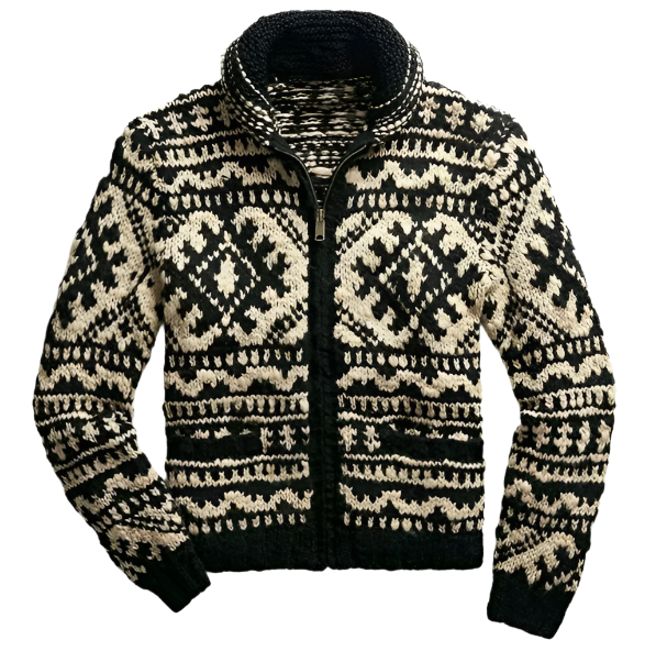 Men's Wool Sweater with Zipper – Warm Winter Knitwear