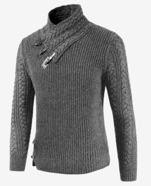 Men's Turtleneck Sweater – Elegant Knitted Pullover for Stylish Casual Wear