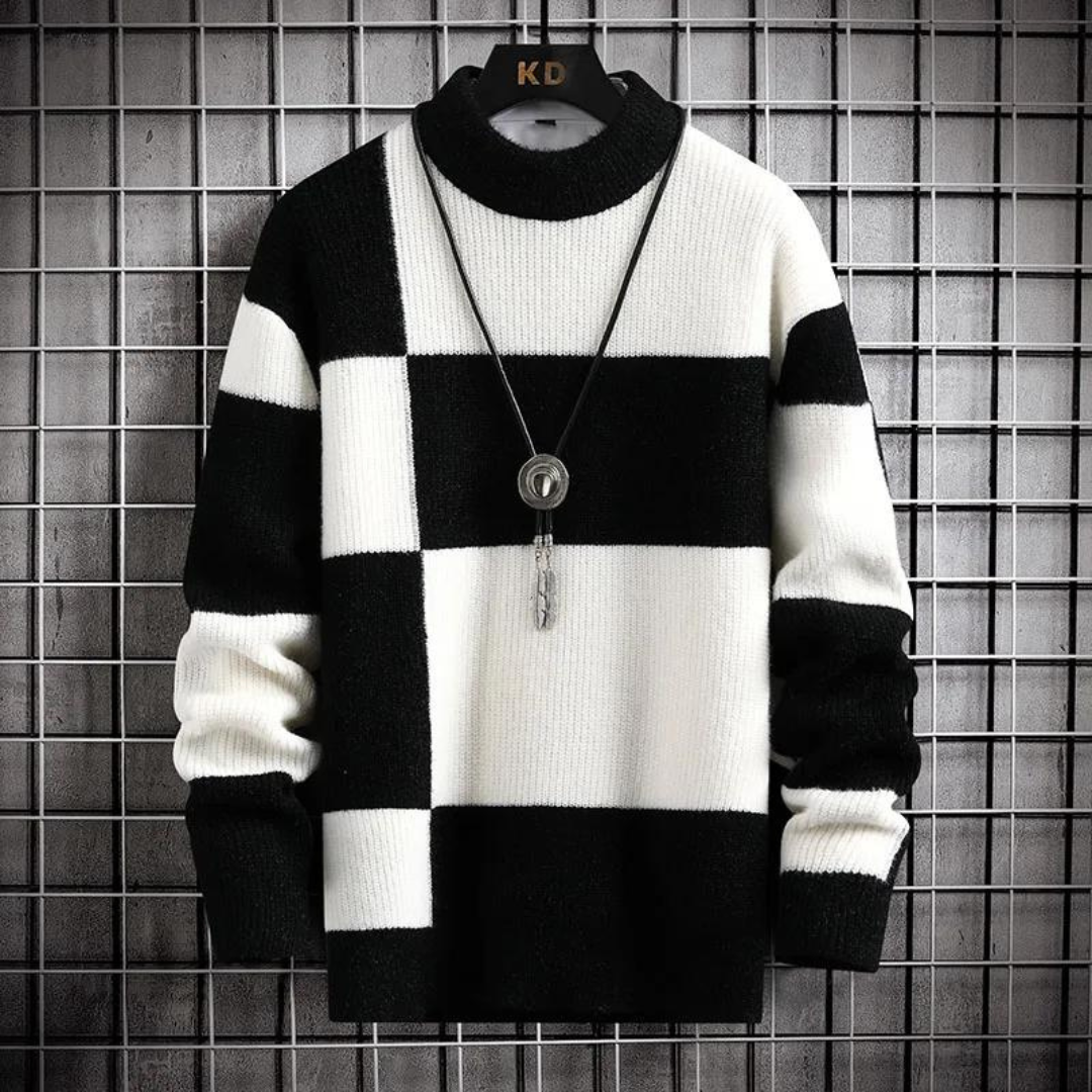 Monochrome Sweater Women – Stylish Knit Pullover for Casual Wear