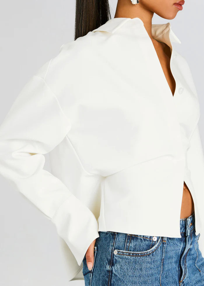 White Blouse Women – Elegant Lightweight Top for Casual or Office Wear