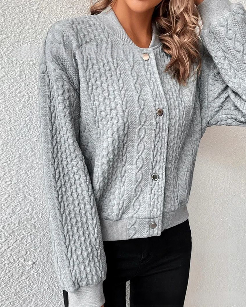 Women's Cardigan – Stylish Button Placket Knit Sweater