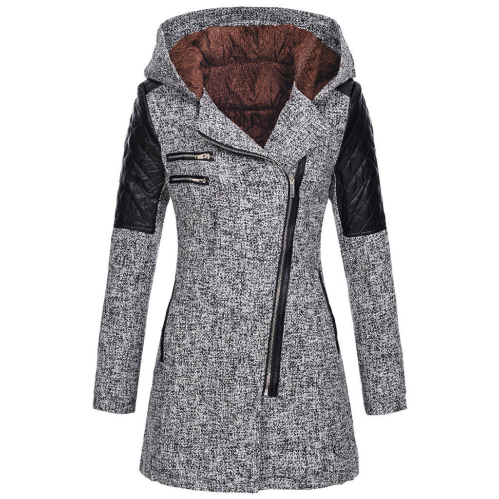 Winter Jacket Women – Stylish Warm Coat with Hood and Pockets