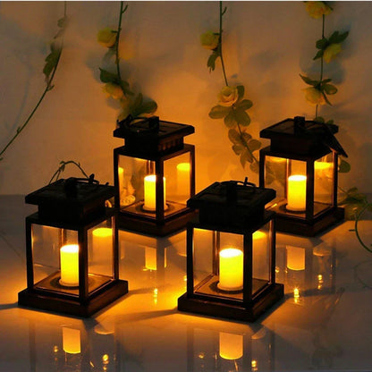 Solar Lantern Outdoor - Weatherproof Flickering Light for Garden & Patio