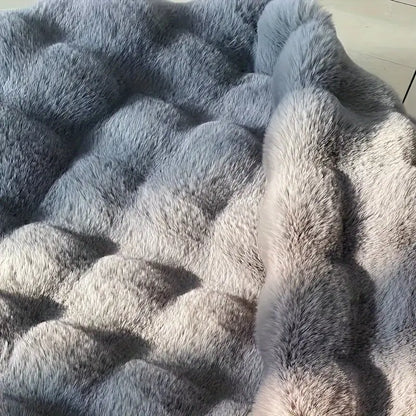 Faux Fur Round Rug – Soft Cozy Area Rug for Home Office Decor