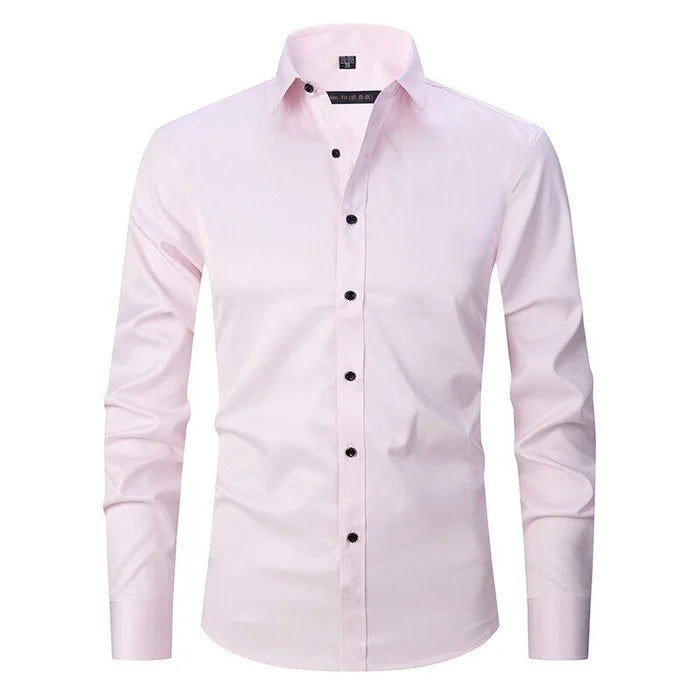 Men's Stretch Dress Shirt – Slim Fit, Comfortable Fabric for Business & Casual Wear