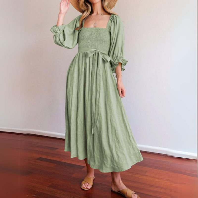 Ruffle Sleeve Dress – Elegant French Dress for Women, Perfect for Parties